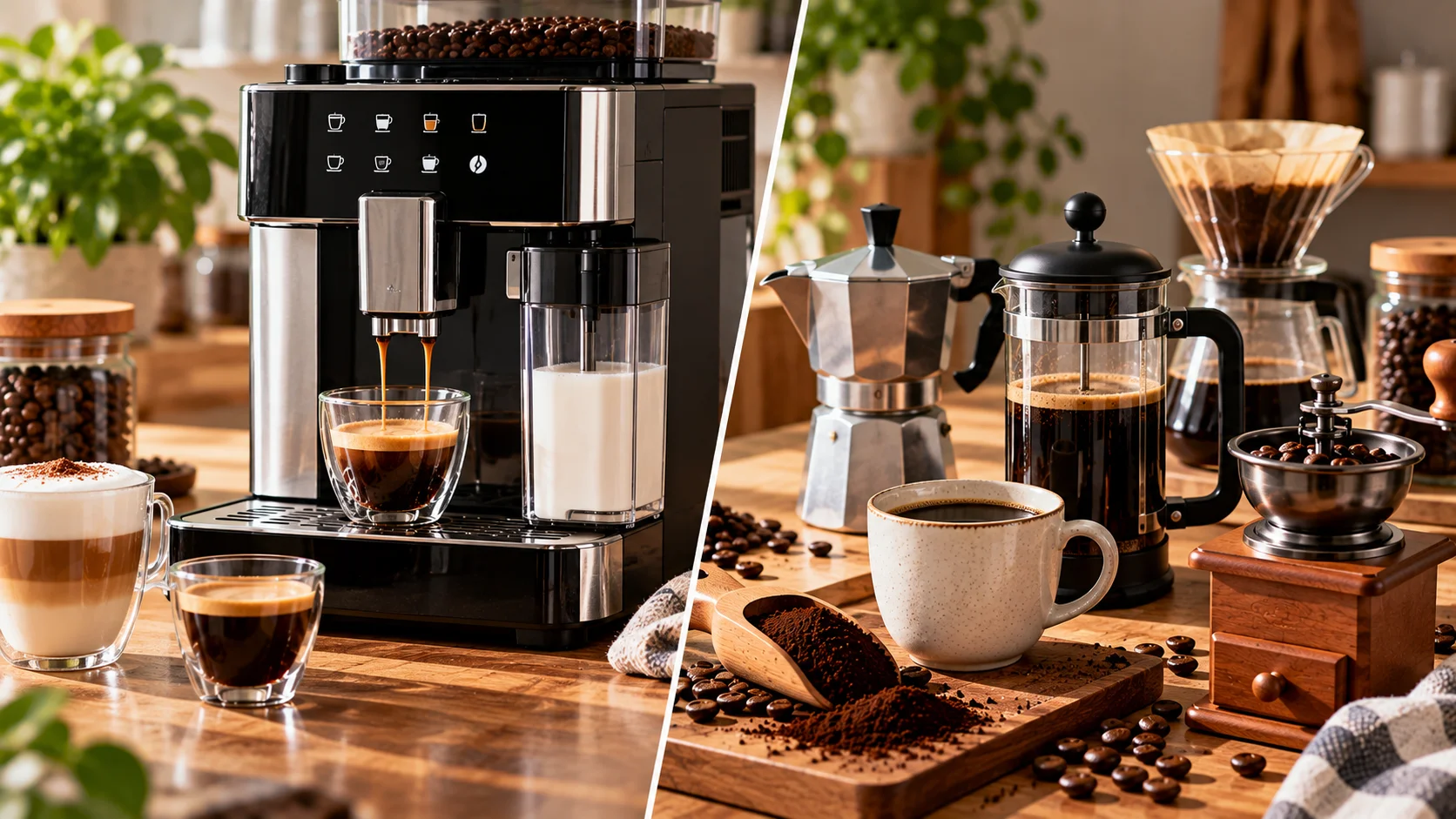 Cafetera automática vs manual