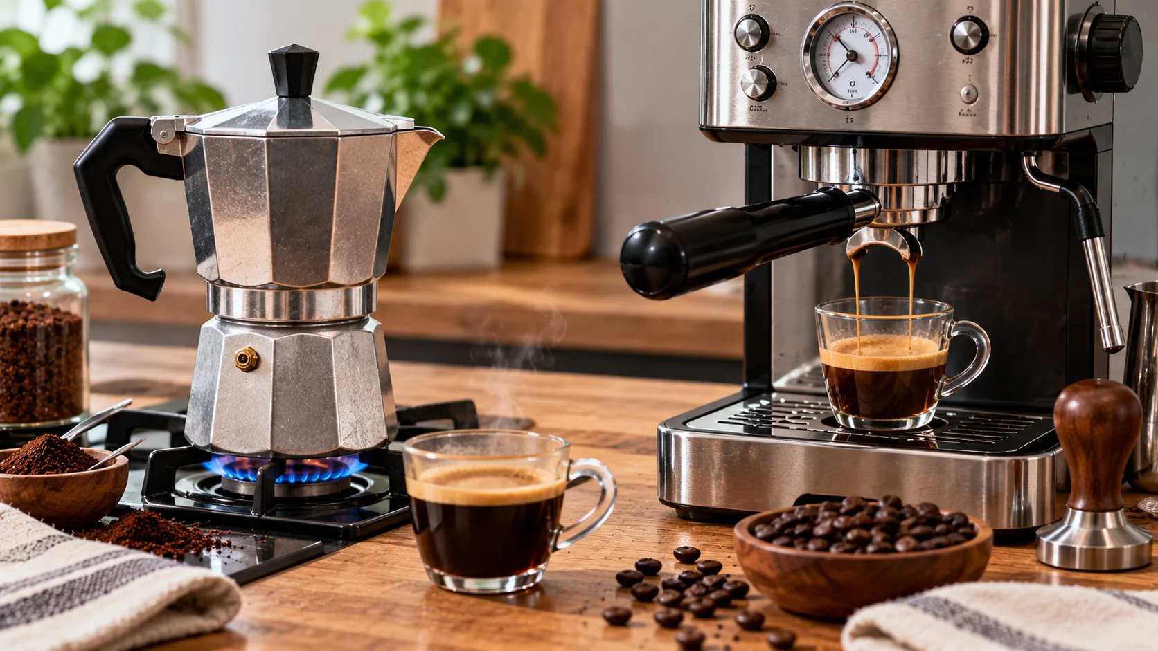 Cafetera italiana vs cafetera espresso