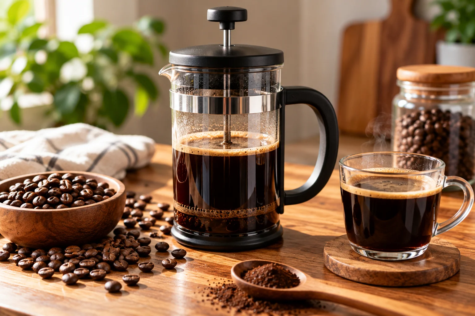 Cómo hacer café en prensa francesa
