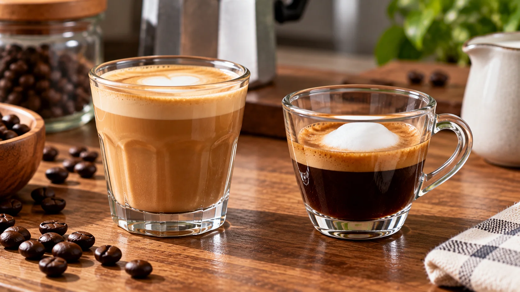 Cortado vs macchiato