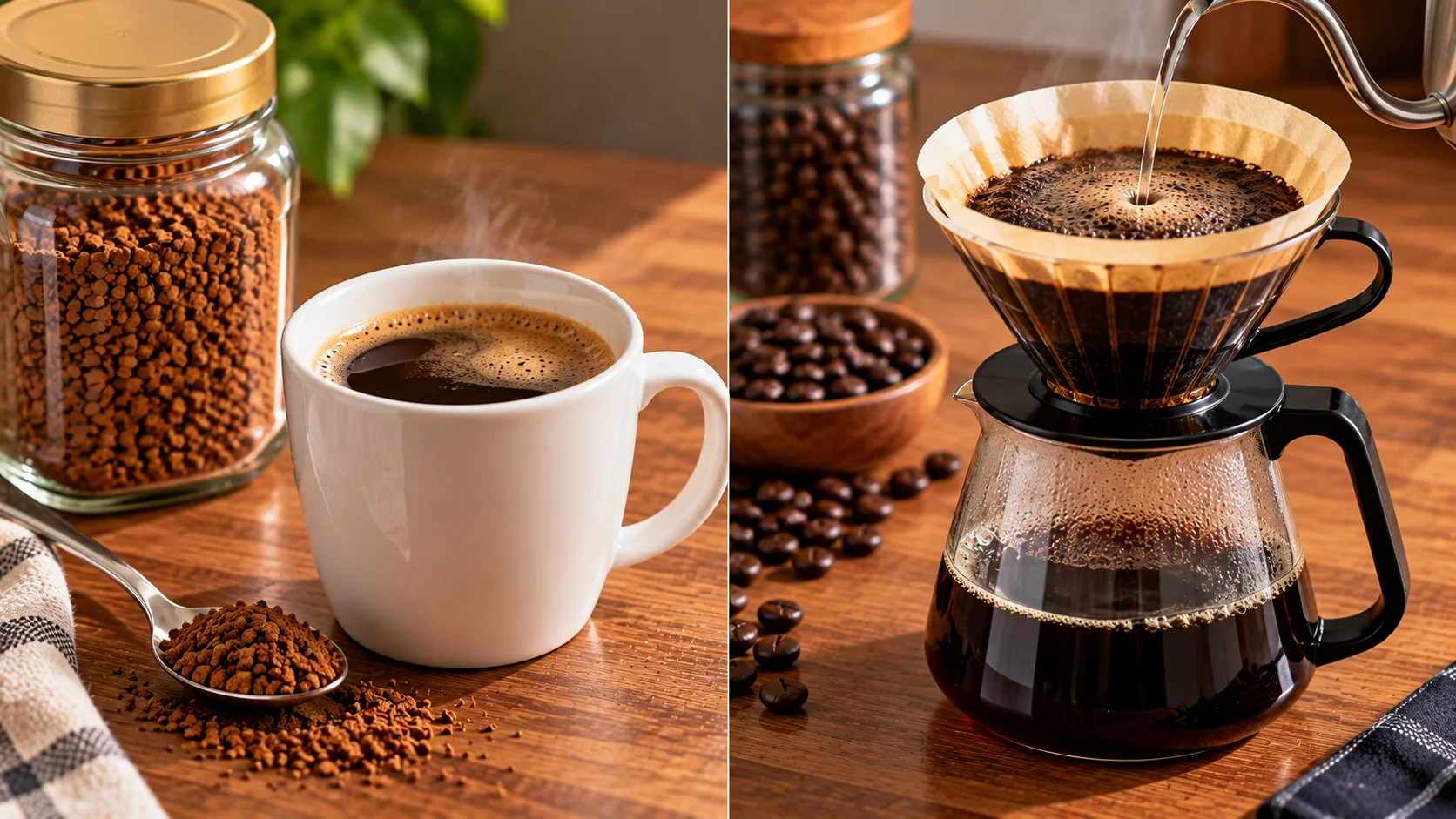Café instantáneo vs café de filtro
