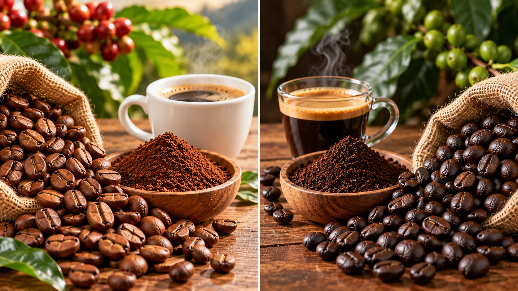 Arábica vs robusta